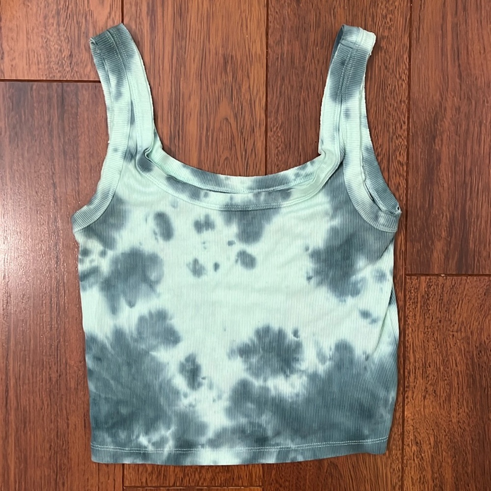 Arizona brand teal tie dye tank, medium